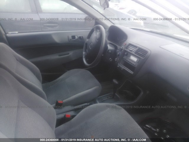 1HGEJ6221YL087889 - 2000 HONDA CIVIC DX SILVER photo 5