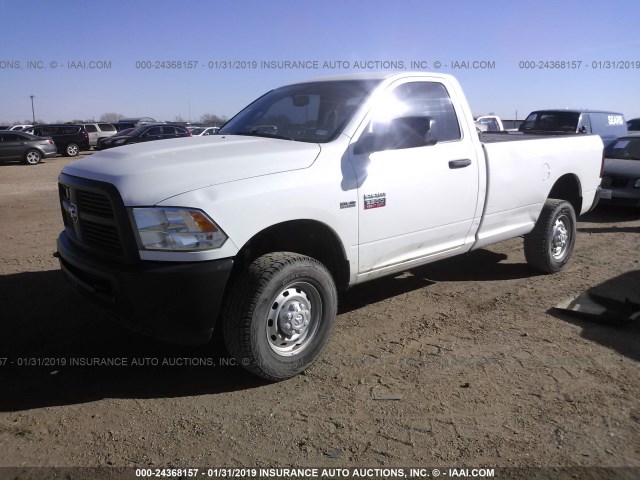 3C6LD5AT1CG306140 - 2012 DODGE RAM 2500 ST WHITE photo 2