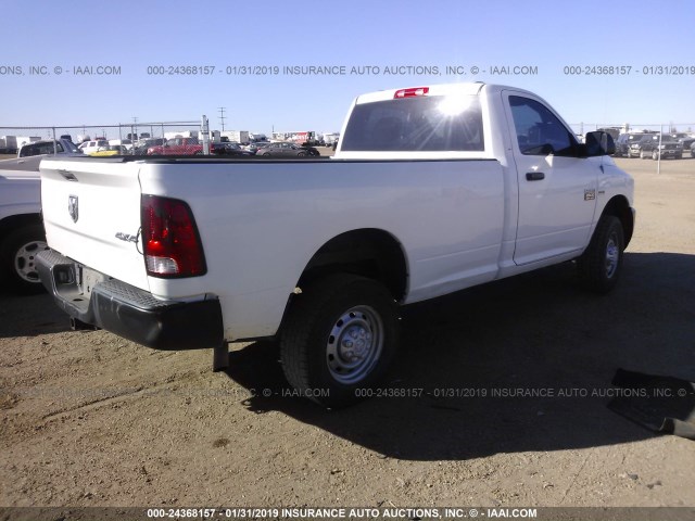 3C6LD5AT1CG306140 - 2012 DODGE RAM 2500 ST WHITE photo 4