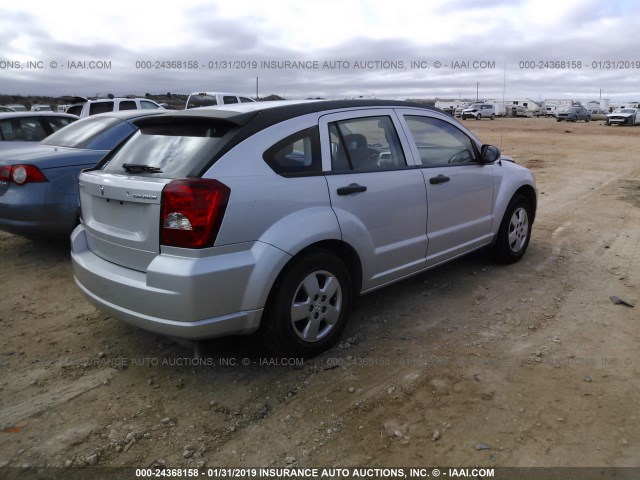 1B3HB28AX9D151991 - 2009 DODGE CALIBER SE SILVER photo 4