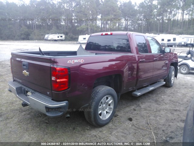 1GCVKREC6FZ168561 - 2015 CHEVROLET SILVERADO K1500 LT RED photo 4