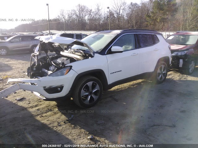 3C4NJCBB9JT165990 - 2018 JEEP COMPASS LATITUDE WHITE photo 2