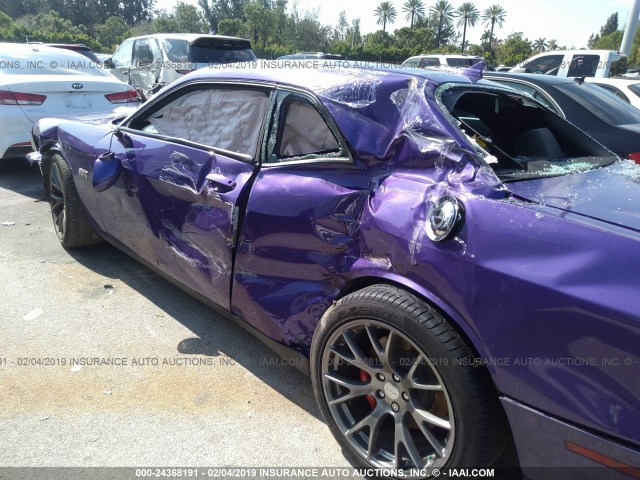 2C3CDZDJ9GH153866 - 2016 DODGE CHALLENGER SRT 392 PURPLE photo 6