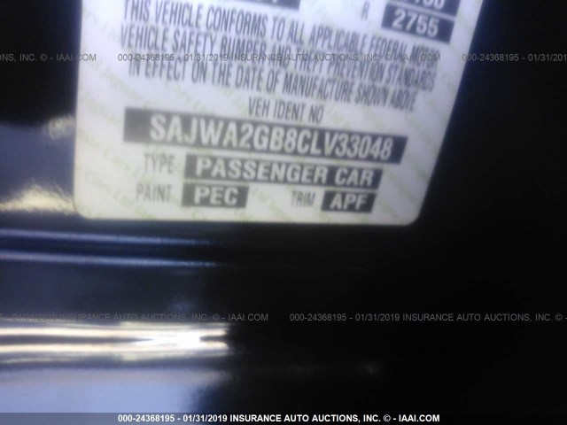 SAJWA2GB8CLV33048 - 2012 JAGUAR XJL BLACK photo 9