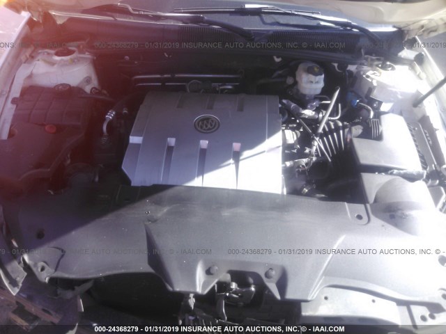 1G4HE57Y37U156142 - 2007 BUICK LUCERNE CXS WHITE photo 10