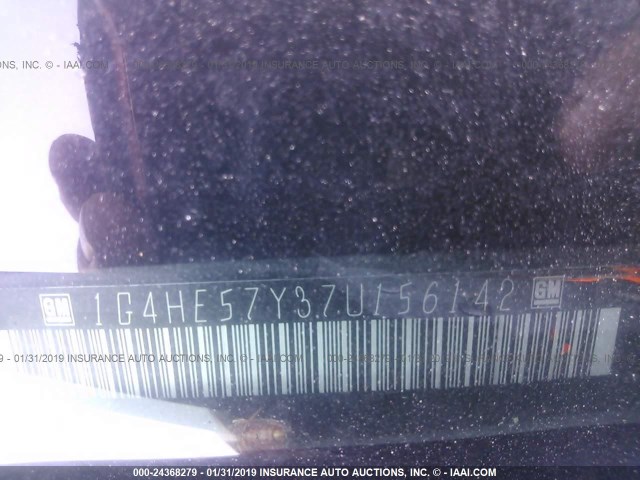 1G4HE57Y37U156142 - 2007 BUICK LUCERNE CXS WHITE photo 9