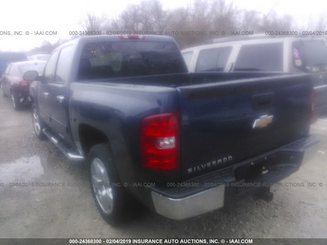 3GCEK23MX9G167453 - 2009 CHEVROLET SILVERADO K1500 LT BLUE photo 3