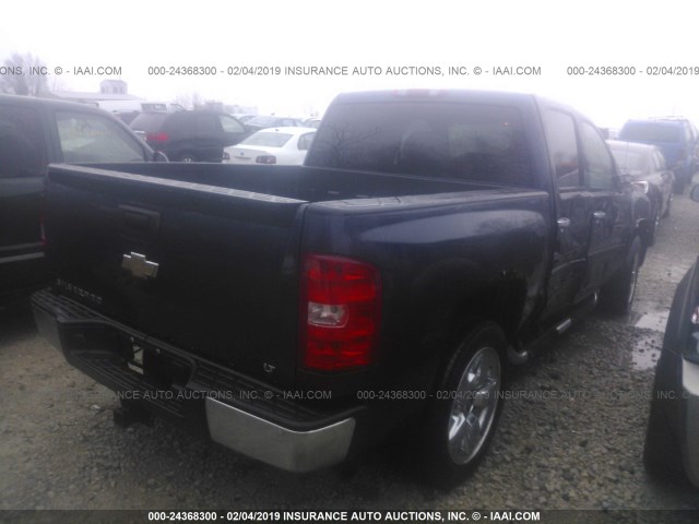 3GCEK23MX9G167453 - 2009 CHEVROLET SILVERADO K1500 LT BLUE photo 4