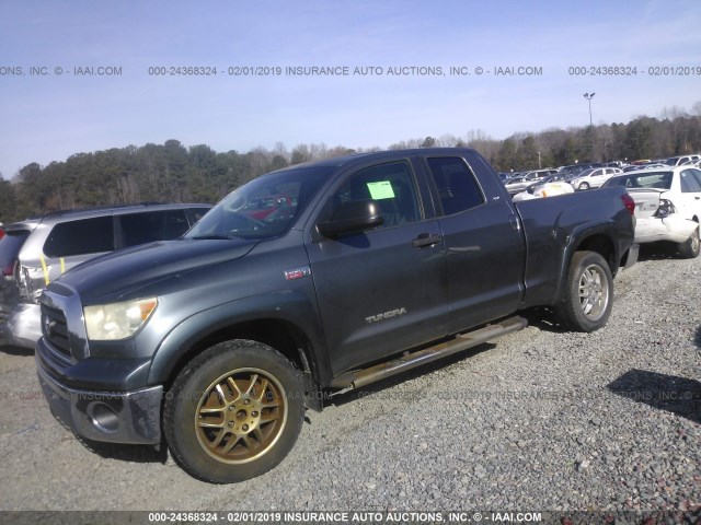 5TBRV54167S459476 - 2007 TOYOTA TUNDRA DOUBLE CAB SR5 GREEN photo 2