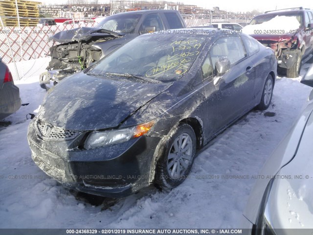 2HGFG3B02CH528757 - 2012 HONDA CIVIC EXL GRAY photo 2