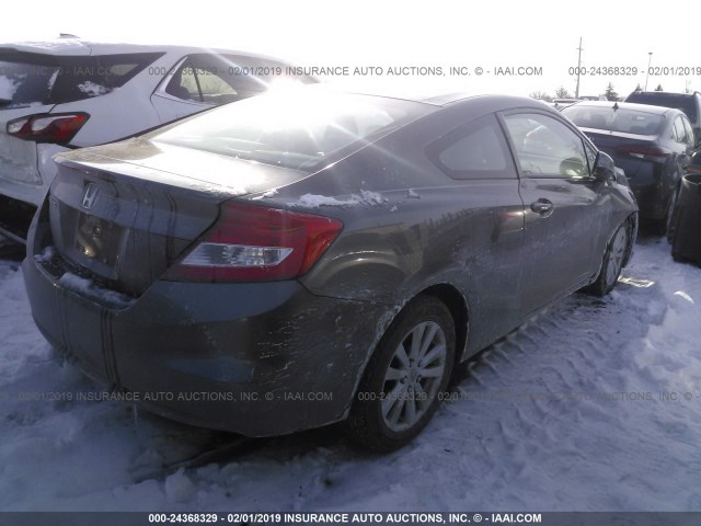 2HGFG3B02CH528757 - 2012 HONDA CIVIC EXL GRAY photo 4