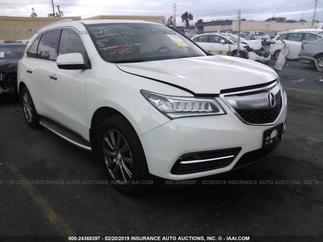 5FRYD4H8XEB001964 - 2014 ACURA MDX ADVANCE WHITE photo 1