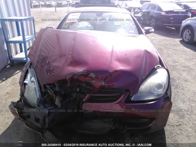 WDBWK54F27F159530 - 2007 MERCEDES-BENZ SLK 280 RED photo 6