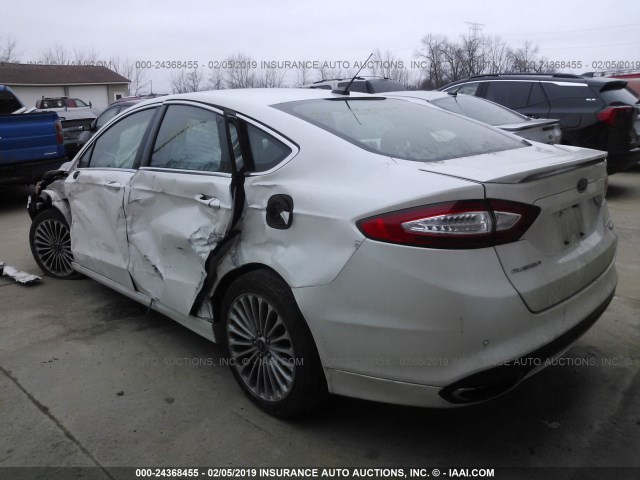 3FA6P0K97GR219944 - 2016 FORD FUSION TITANIUM WHITE photo 3