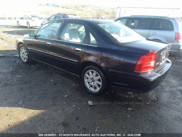 YV1TH592851410550 - 2005 VOLVO S80 2.5T BLUE photo 3