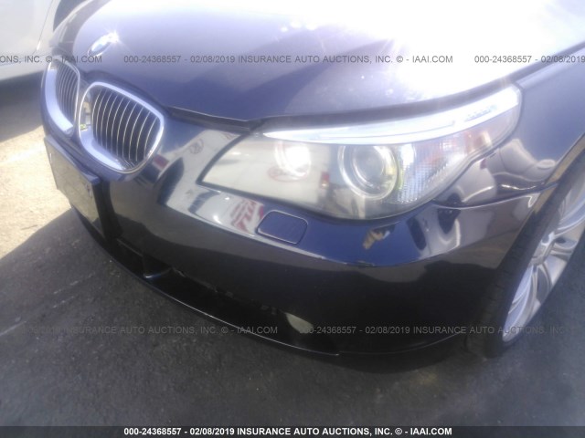 WBANE53536CK91108 - 2006 BMW 525 I BLUE photo 6