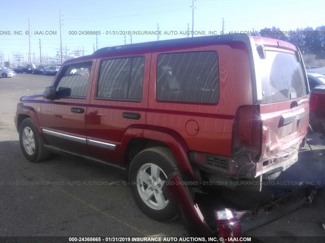 1J8HG48N56C338841 - 2006 JEEP COMMANDER RED photo 3