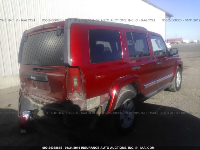 1J8HG48N56C338841 - 2006 JEEP COMMANDER RED photo 4