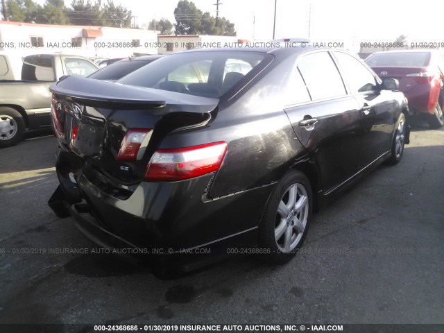 4T1BK46K99U094836 - 2009 TOYOTA CAMRY SE/LE/XLE BLACK photo 4