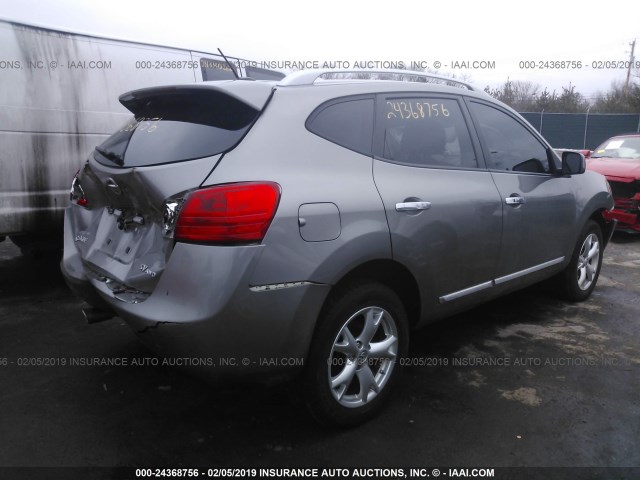 JN8AS5MV6BW260649 - 2011 NISSAN ROGUE S/SV/KROM GRAY photo 4