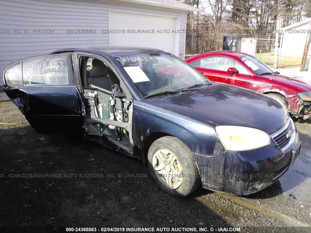 1G1ZS51F66F111460 - 2006 CHEVROLET MALIBU LS Dark Blue photo 1