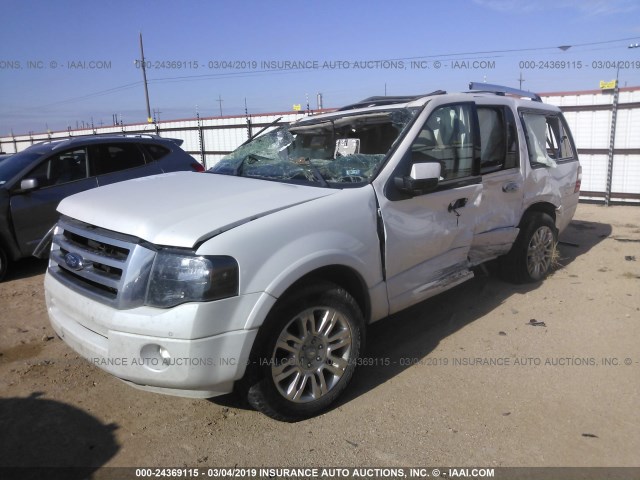 1FMJK1K52DEF61642 - 2013 FORD EXPEDITION EL LIMITED WHITE photo 2