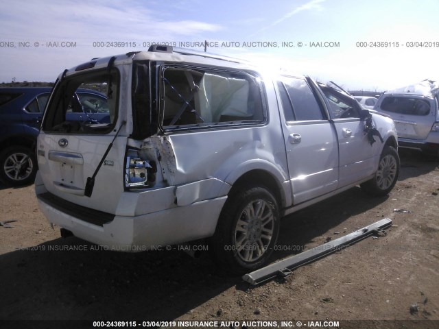 1FMJK1K52DEF61642 - 2013 FORD EXPEDITION EL LIMITED WHITE photo 4