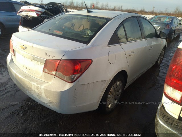 1G1PC5SH5C7175077 - 2012 CHEVROLET CRUZE LS WHITE photo 4