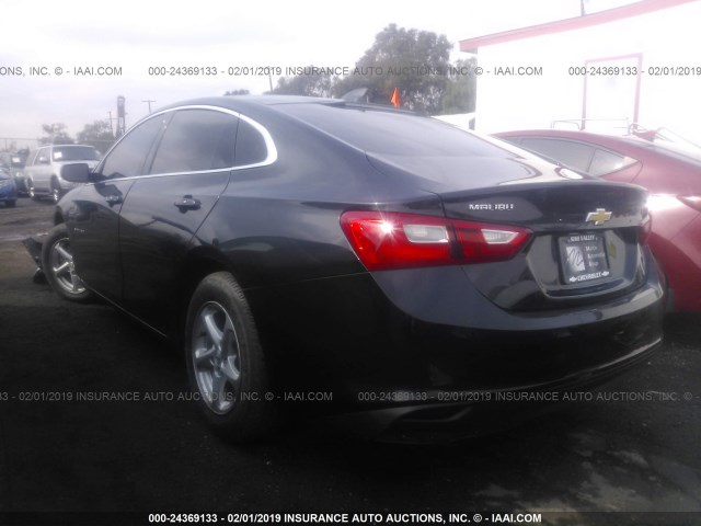 1G1ZB5ST9JF285410 - 2018 CHEVROLET MALIBU LS BLACK photo 3