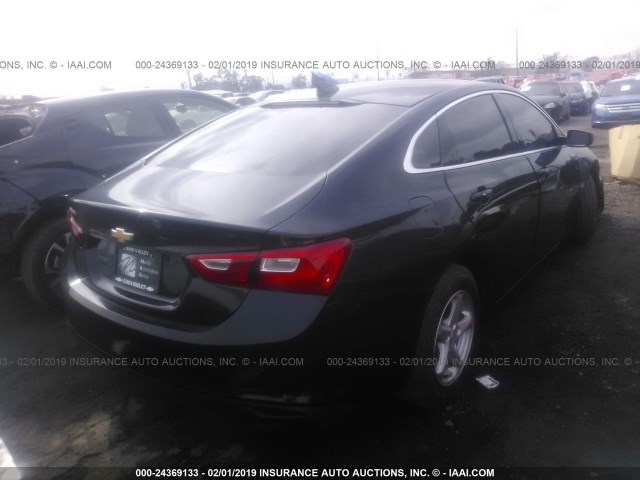 1G1ZB5ST9JF285410 - 2018 CHEVROLET MALIBU LS BLACK photo 4
