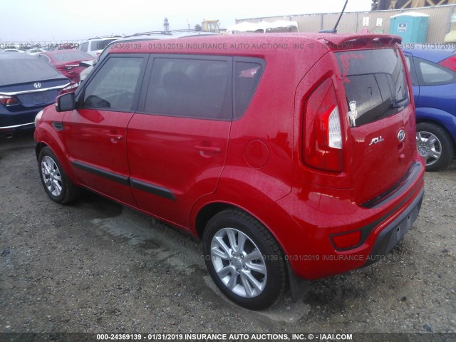 KNDJT2A67C7425902 - 2012 KIA SOUL +/!/SPORT RED photo 3