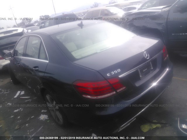 WDDHF5KB1EA903357 - 2014 MERCEDES-BENZ E 350 BLUE photo 3