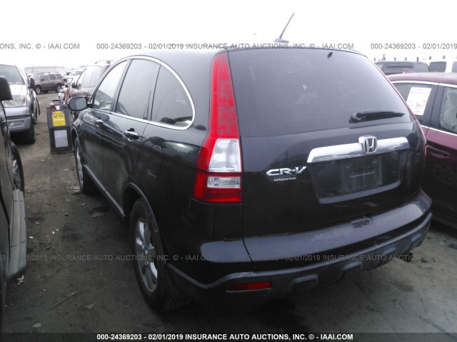 JHLRE38707C055099 - 2007 HONDA CR-V EXL BLACK photo 3