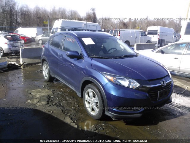 3CZRU6H78GM715335 - 2016 HONDA HR-V EXL BLUE photo 1