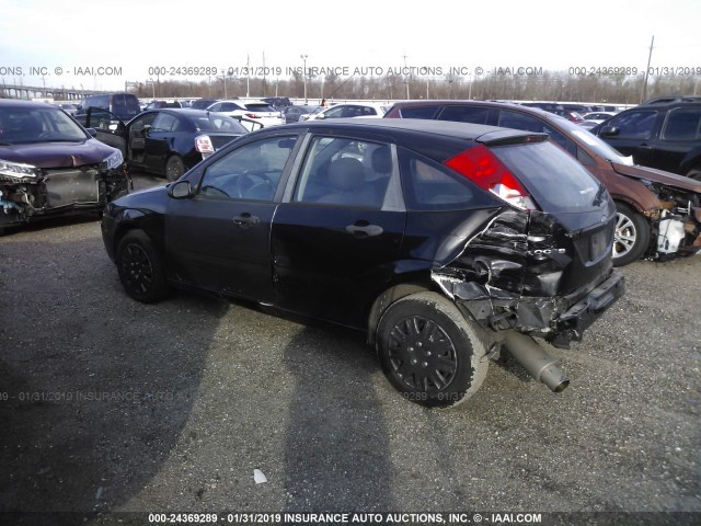 1FAFP37N37W246286 - 2007 FORD FOCUS ZX5/S/SE/SES BLACK photo 3