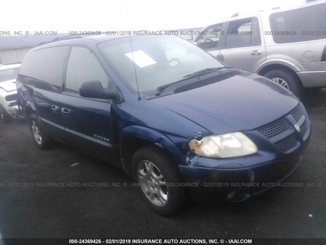 2B8GP44301R320993 - 2001 DODGE GRAND CARAVAN SPORT BLUE photo 1