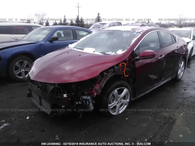 1G1RA6S59JU108989 - 2018 CHEVROLET VOLT LT RED photo 2