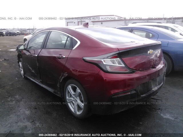 1G1RA6S59JU108989 - 2018 CHEVROLET VOLT LT RED photo 3