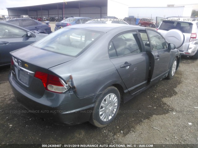 19XFA1F3XAE077790 - 2010 HONDA CIVIC VP GRAY photo 4