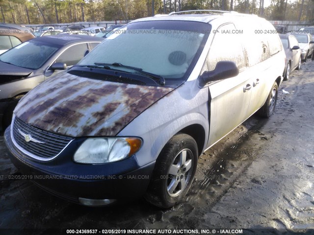 2D4GP44LX4R606992 - 2004 DODGE GRAND CARAVAN SXT SILVER photo 2