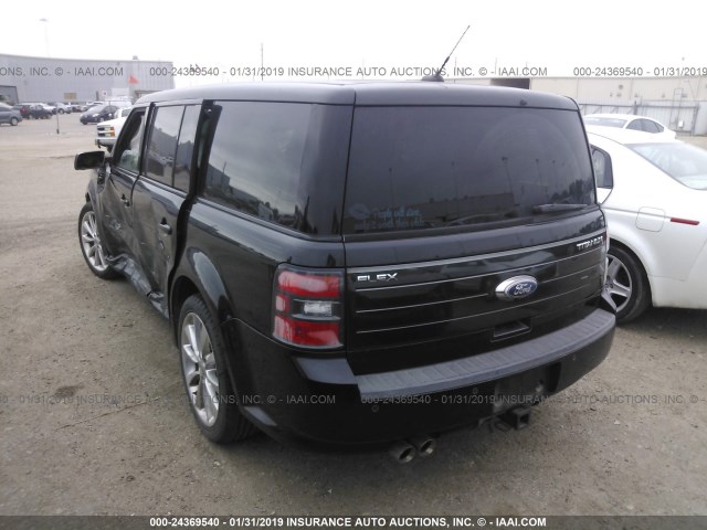 2FMGK5DC1BBD12528 - 2011 FORD FLEX LIMITED BLACK photo 3