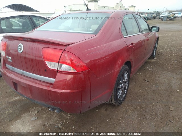 3MEHM0JA4AR602950 - 2010 MERCURY MILAN PREMIER RED photo 4