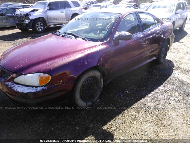 1G2NE52E95M107324 - 2005 PONTIAC GRAND AM SE RED photo 2