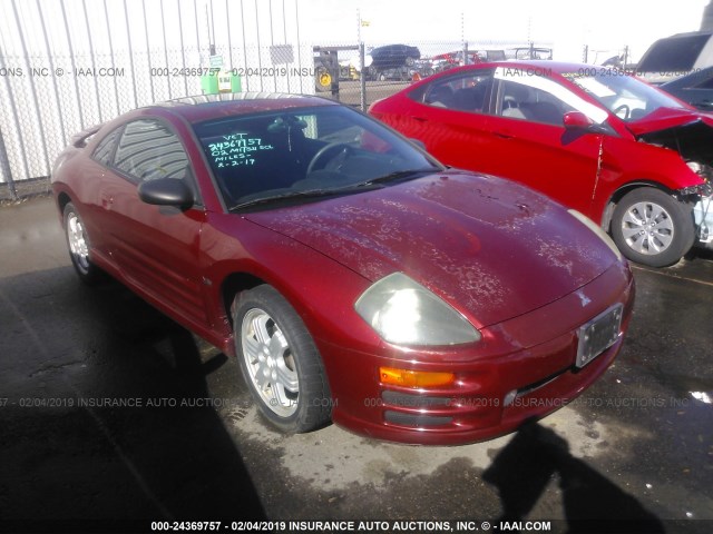 4A3AC84H72E072763 - 2002 MITSUBISHI ECLIPSE GT RED photo 1