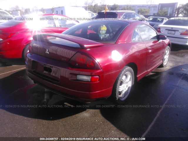 4A3AC84H72E072763 - 2002 MITSUBISHI ECLIPSE GT RED photo 4