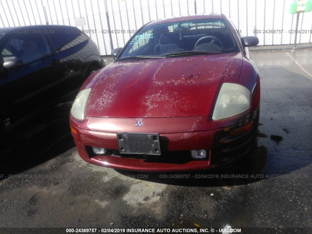 4A3AC84H72E072763 - 2002 MITSUBISHI ECLIPSE GT RED photo 6