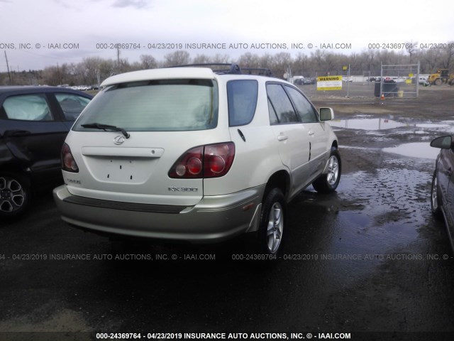 JT6HF10U3X0044781 - 1999 LEXUS RX 300 WHITE photo 4