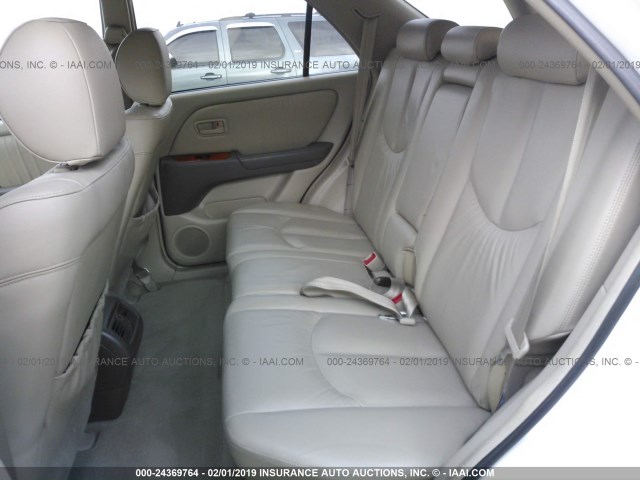 JT6HF10U3X0044781 - 1999 LEXUS RX 300 WHITE photo 8