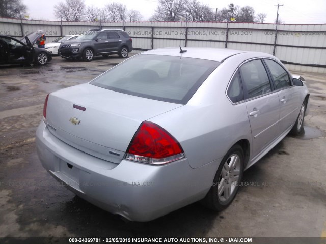 2G1WB5E39E1106777 - 2014 CHEVROLET IMPALA LIMITED LT SILVER photo 4