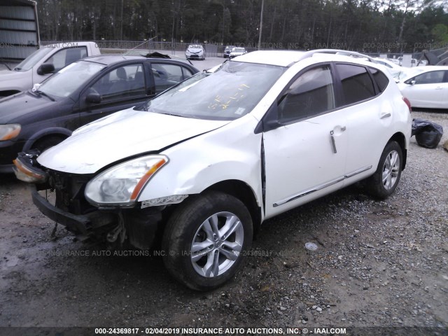 JN8AS5MT9DW018553 - 2013 NISSAN ROGUE S/SV WHITE photo 2